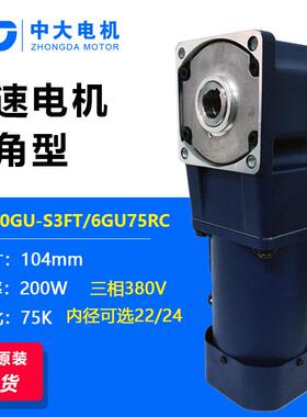 扫光机 中大直角减速电机 6IK200GU-S3FT/6GU75RC 三相380V