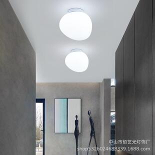 意大利 创意客厅餐厅书房过道卧室吸顶灯玻璃酒店床头鹅卵石壁灯