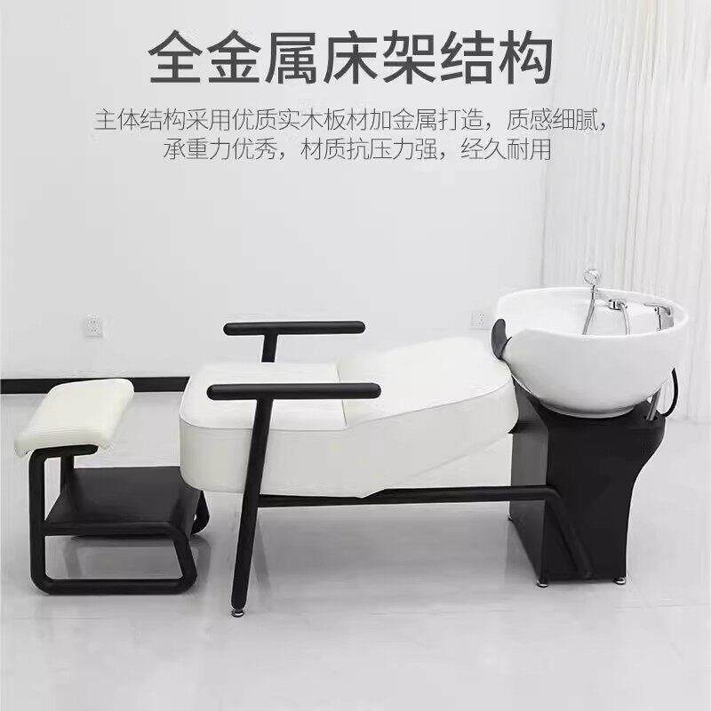 新款理发店洗头床床垫加厚发廊专用端材质简约现透气耐磨皮革