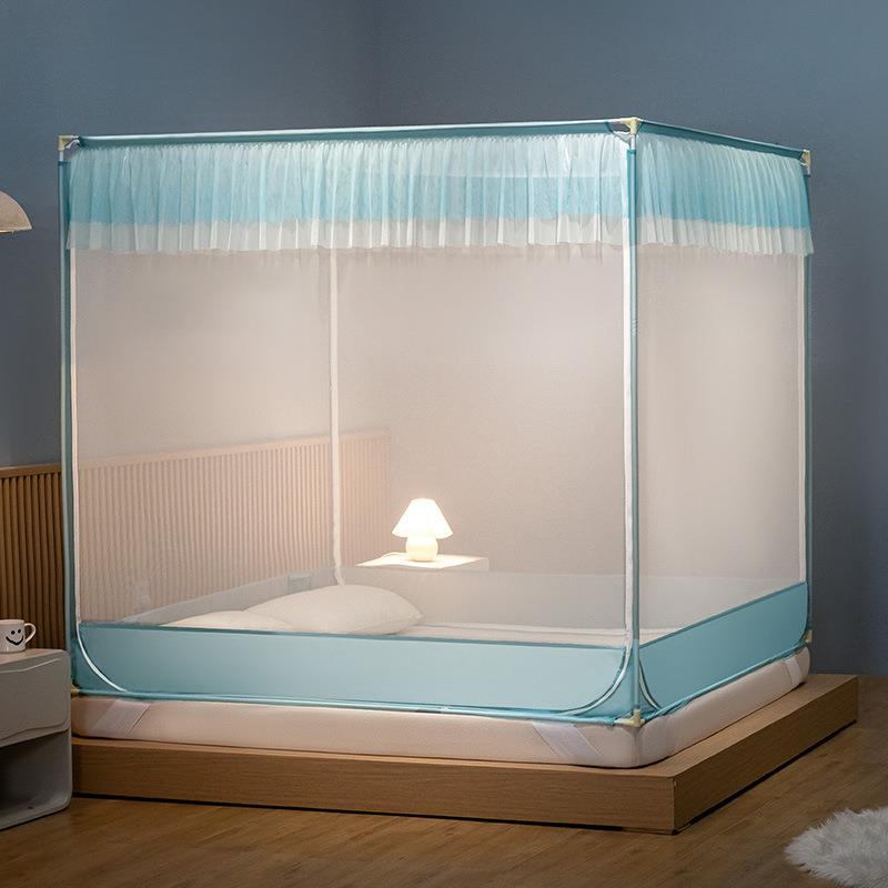 2023A类花边款坐床式蚊帐抗摔加密家用卧室高级母婴级防护床围栏