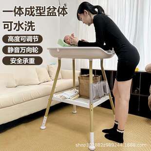 新款宝宝护理台婴儿换尿布台月子中心用品高低可调二合一婴儿床