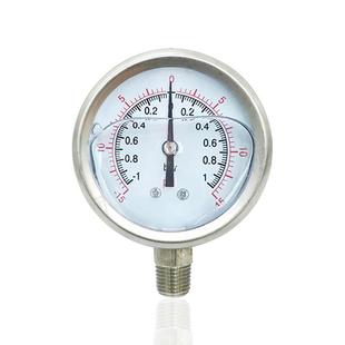 1bar 60BF 供充油耐震压力真空表不锈钢压力表全钢压力表YNZ