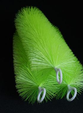 山屿锦鲤养殖场观赏鱼池过滤绿色不锈钢毛刷生化刷