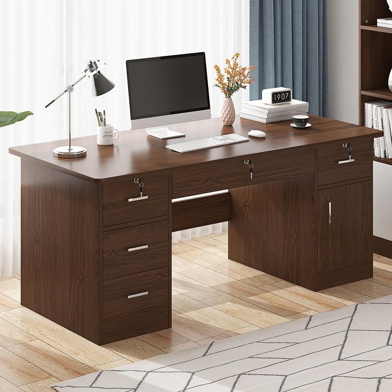 卧室写字书桌带抽办公桌子简易学习桌家用台式电脑桌简约老板桌