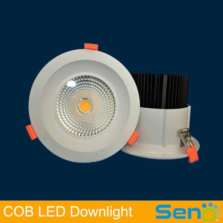 5寸 50W 固定式COB筒灯厂家直销50W嵌入式LED筒灯开孔140天花筒灯