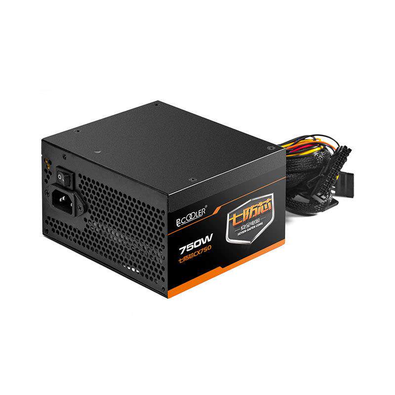 超频三 七防芯CX750 额定750W 台式机电脑电源 主动式/+APFC架构