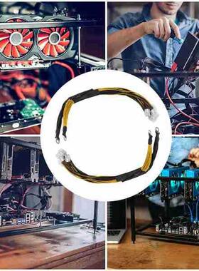 8个 黑色+黄色+白色 PVC+18AWG铜线 显卡6Pin线 显卡线 PCI-E 6pi