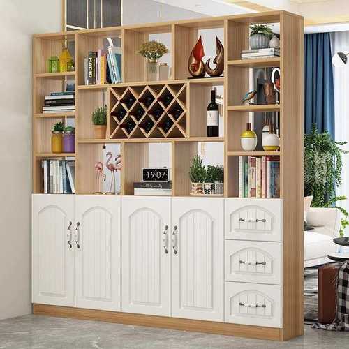 客厅隔断欧式酒柜屏风玄关柜储物柜一体极简置物架