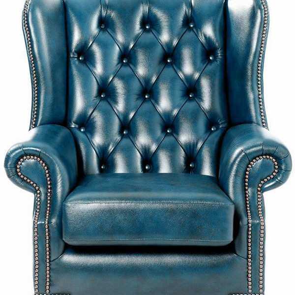 美式轻奢复古皮艺单人沙发拉扣皮艺沙发椅休闲椅老虎椅子客厅单椅