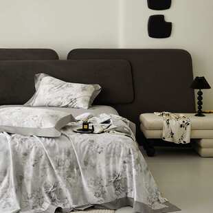 2025春夏新品60支长绒棉数码蚕丝夏被 220x240cm 笔墨生花