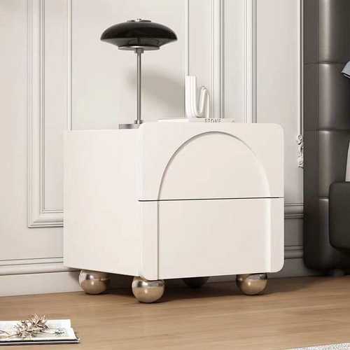 轻奢收纳高级简约现代实木床头柜创意家用卧室床边抽屉式储物柜