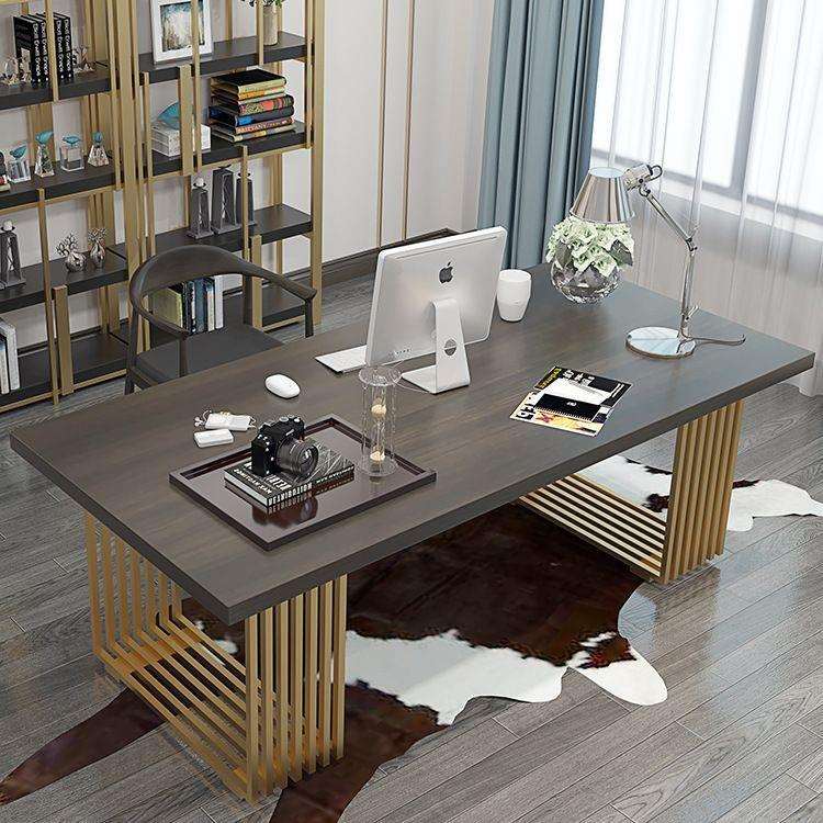 家用实木台式电脑桌简约北欧现代办公学习桌卧室工作写字台