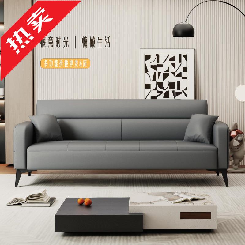 小户型双人沙发两用客厅现代简约轻奢奶油风出租房公寓民宿沙发床