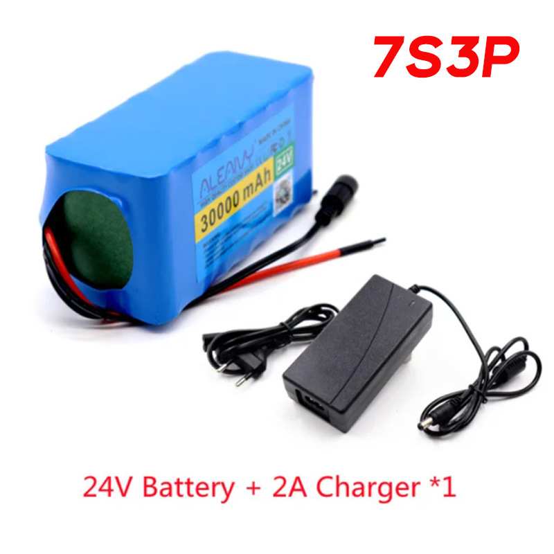 24V 30Ah 18650锂电池电池组7S3P 29.4v 350W 500W电动自行车电池