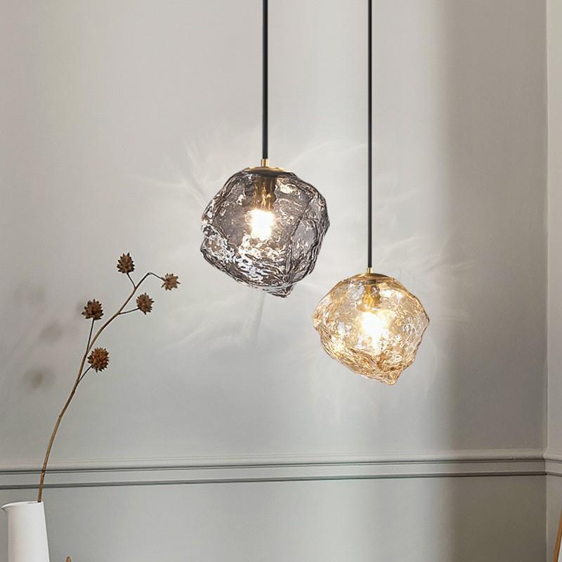 熔岩灯过道走廊灯具现代简约餐厅楼梯入户玄关阳台灯冰块玻璃吊灯