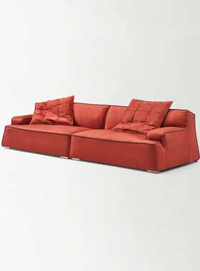 baxt大马士革奶油风沙发设计师家具磨砂绒布沙发直排组合客厅高定