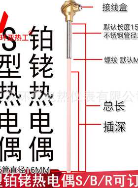 环亚S/R/B型铂铑热电偶/WRP-130型热电偶/WRR热电偶/铂铑10热电偶