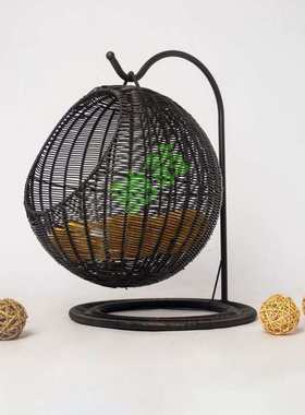 yut宠物猫窝半圆形四季通用莼天然海草编织猫咪吊篮可水洗猫咪吊