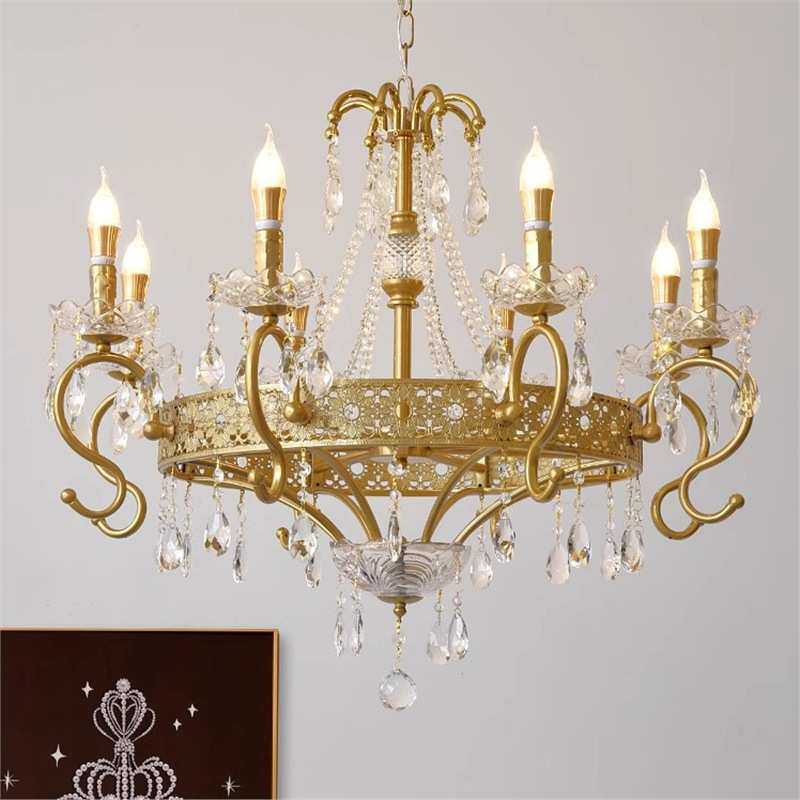轻奢水晶客厅吊灯创意蜡烛餐厅灯高端大气卧室主卧别墅房间LED灯