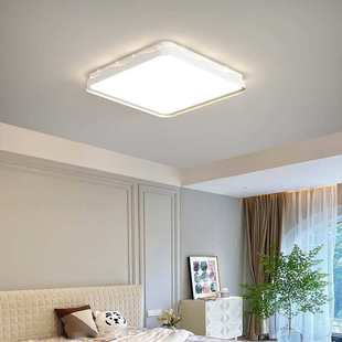 2024新款 led吸顶灯现代简约房间卧室灯铁艺客厅灯长方形智能语音