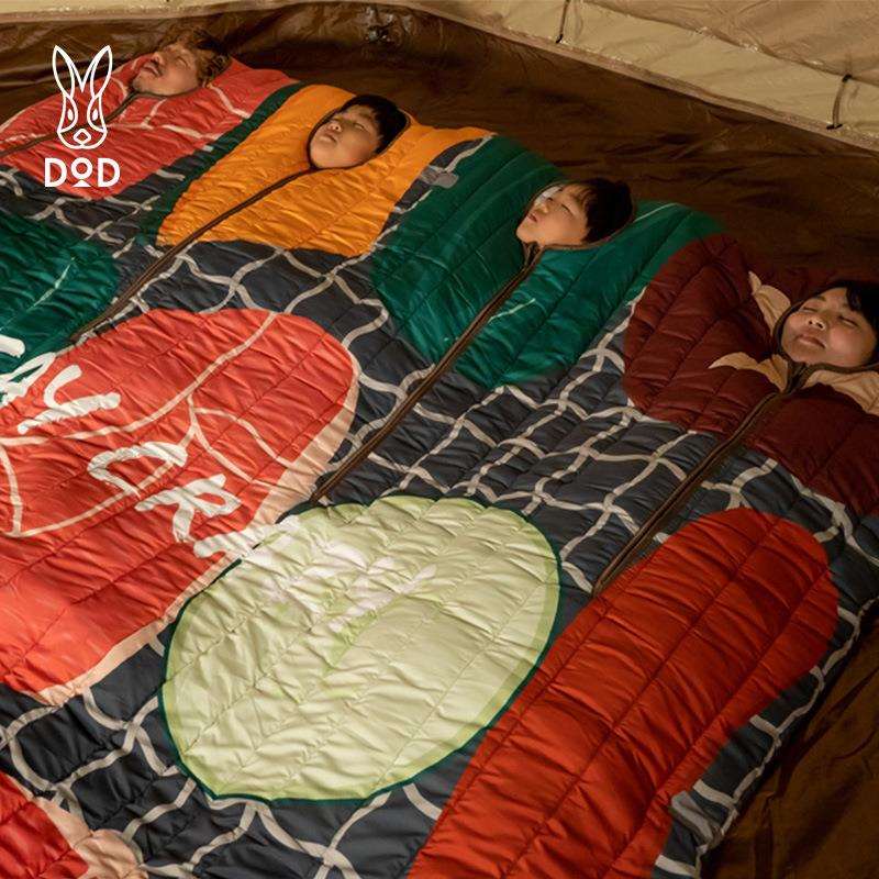 DOD户外露营大型家庭睡袋成人户外加厚防寒旅行露营睡垫S4-978