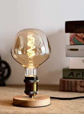 复古创意螺旋灯丝金色灰色灯泡E27螺口室内装饰可调光LED软灯条灯