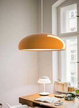 丹麦橘色橙色灯餐厅吊灯北欧餐桌灯意大利设计师商场咖啡厅吧台灯