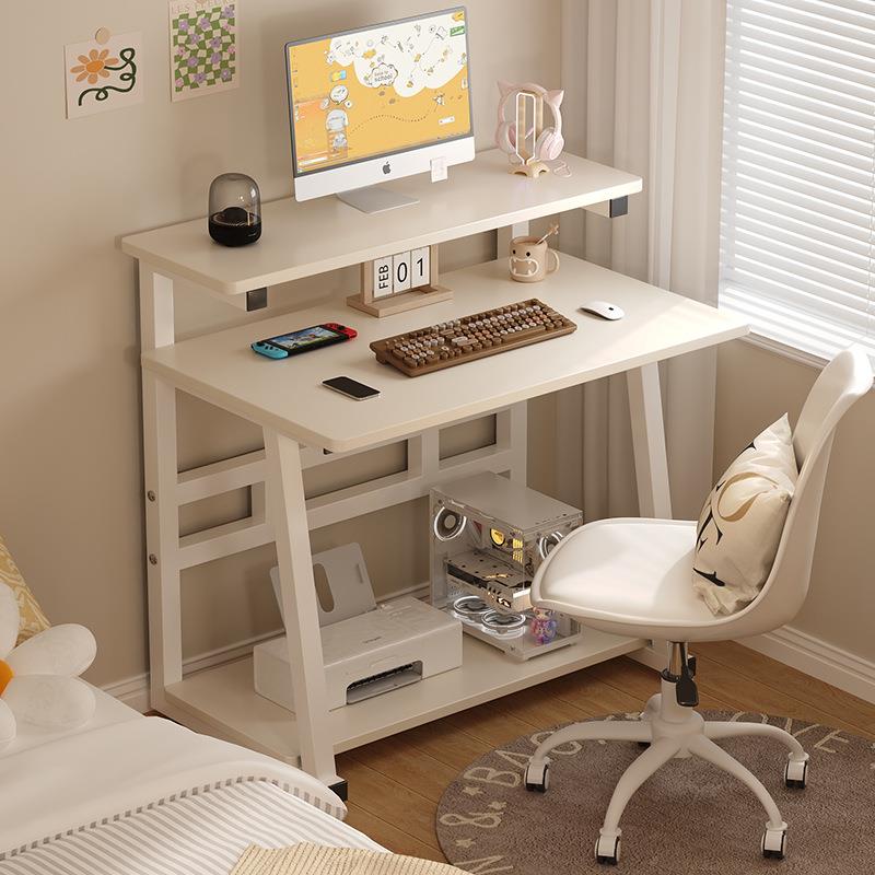 电脑桌台式家用小户型卧室床边桌现代办公桌子工作台笔记本桌收纳