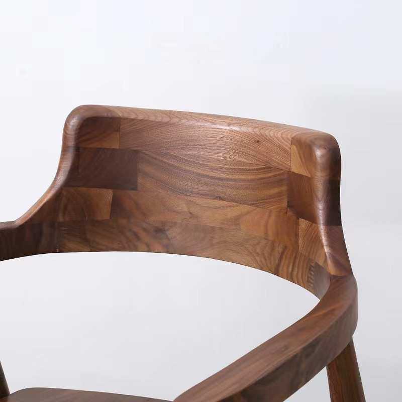 樱桃木北欧实木餐椅北美黑胡桃木书桌椅简约现代扶手椅餐厅椅书房