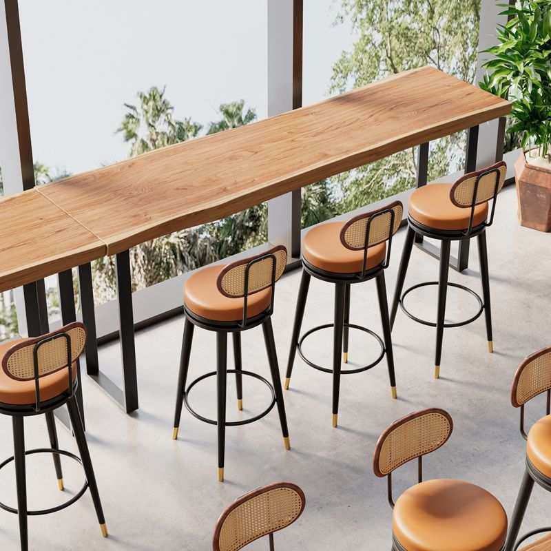 实木吧台桌酒吧咖啡厅休闲小吧台高脚桌实木吧台柜轻奢长条桌