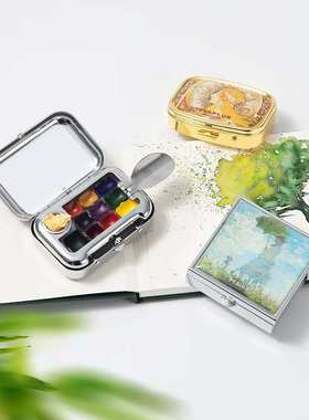 Travel Watercolour Paint Set Mini Portable Paint Box Set 10/