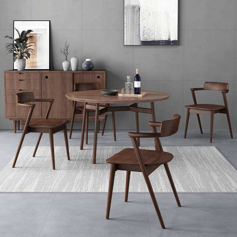 北美黑胡桃木扶手简约现代实木餐椅半广岛椅书桌椅子靠背轻奢茶椅,模玩/动漫/周边/娃圈三坑/桌游,模型制作工具/辅料耗材,淘宝优惠券,粉丝福利购,淘宝优惠卷