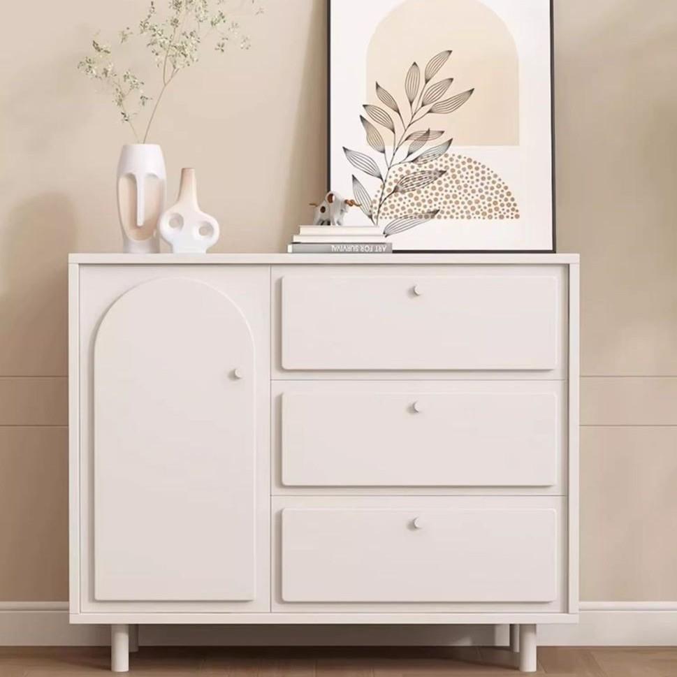 意式奶油风餐边柜客厅柜多功能橱柜家用收纳柜卧室储物柜靠墙斗柜