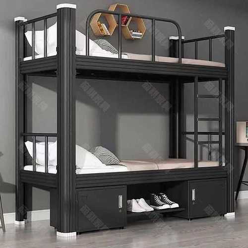 加厚上下铺双层床铁床员工宿舍上下床架子学校双人铁艺高低铁架床