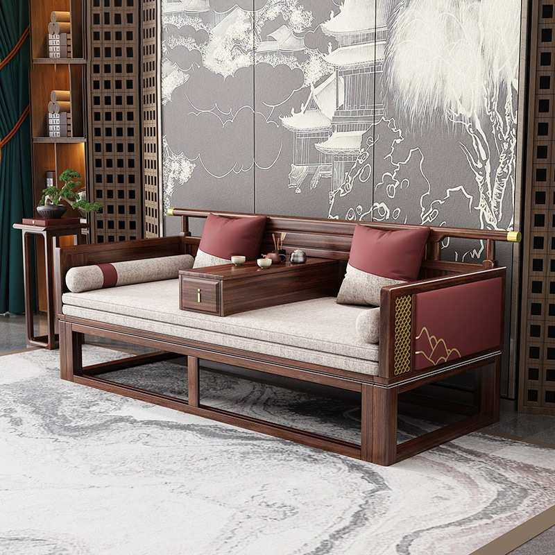 新中式罗汉床茶桌椅组合乌金木实木沙发床两用推拉床现代简约床榻,模玩/动漫/周边/娃圈三坑/桌游,模型制作工具/辅料耗材,淘宝优惠券,粉丝福利购,淘宝优惠卷