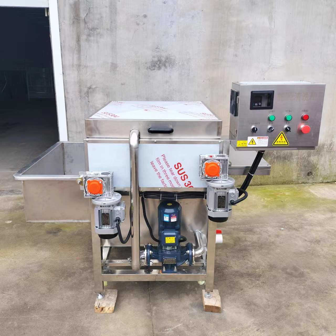 粽叶双面清洗机芭蕉叶芦苇清洗设备平行毛辊清洗机叶类清洗机