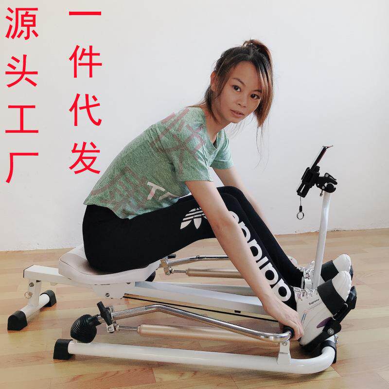新款家用划船机液压划船器带APP手机夹拉绳室内运动器材源头工厂