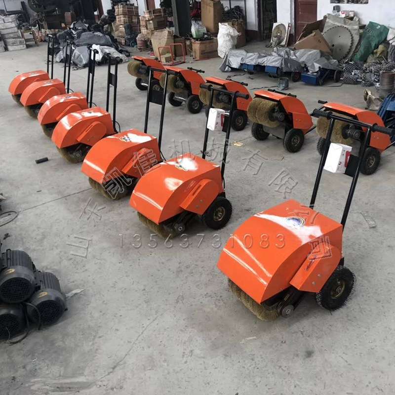 380V220v手推电动除锈机 房顶钢板翻新除锈器锈迹钢丝刷打磨机