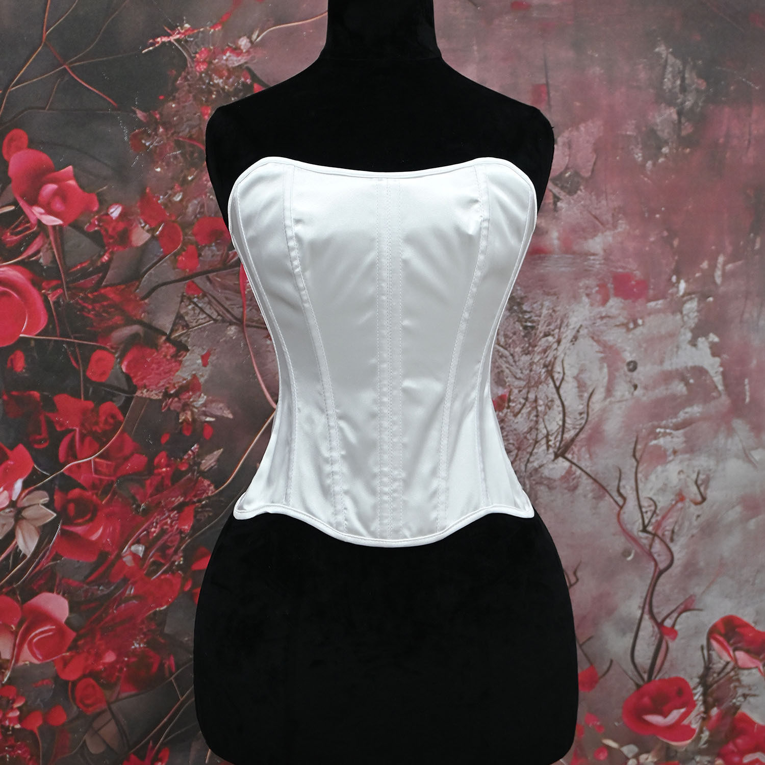 简约纯色色丁鱼骨胸衣 抹胸收腹塑身外穿上衣corset