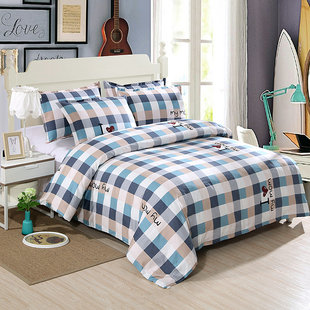 纯棉被套单件150xj200x230大学生宿舍单双人被罩1.5 2.0m米 1.8