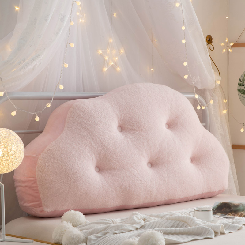 云朵床头靠垫宿舍学生靠枕可固定绑带公主可爱卧室床上靠背可拆洗