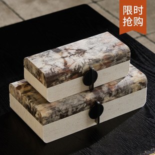 宋代美学设计中式软装饰品客厅开放格饰品首饰盒子高级感收纳摆件