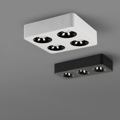 西点超薄三头明装筒射灯家用客餐厅卧室吸顶无主灯照明led斗胆灯