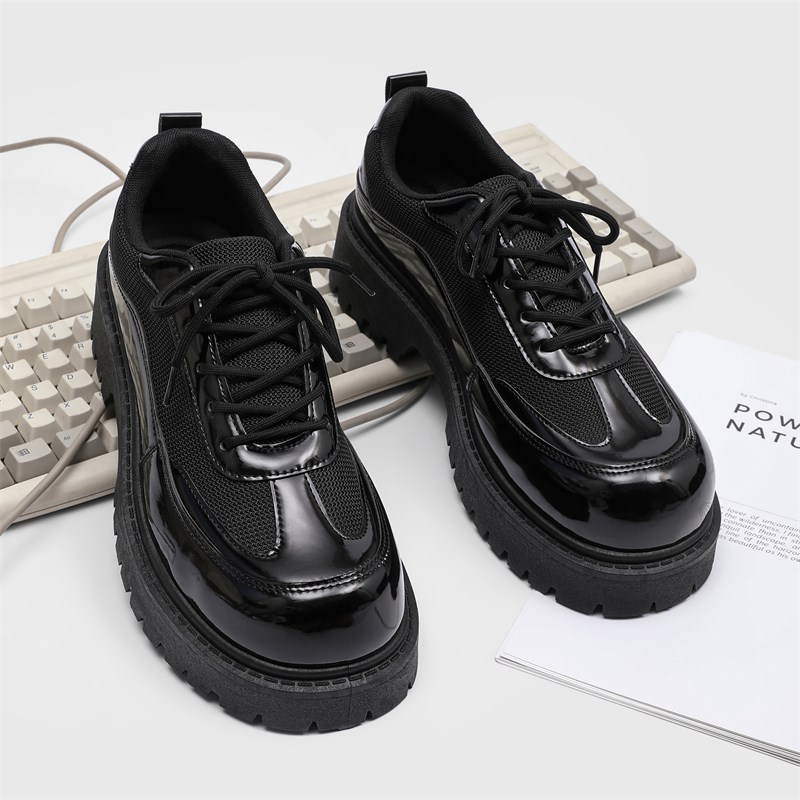 内增高10cm8cm6cm休闲皮鞋男厚底夏季透气英伦风增高鞋男士德比鞋