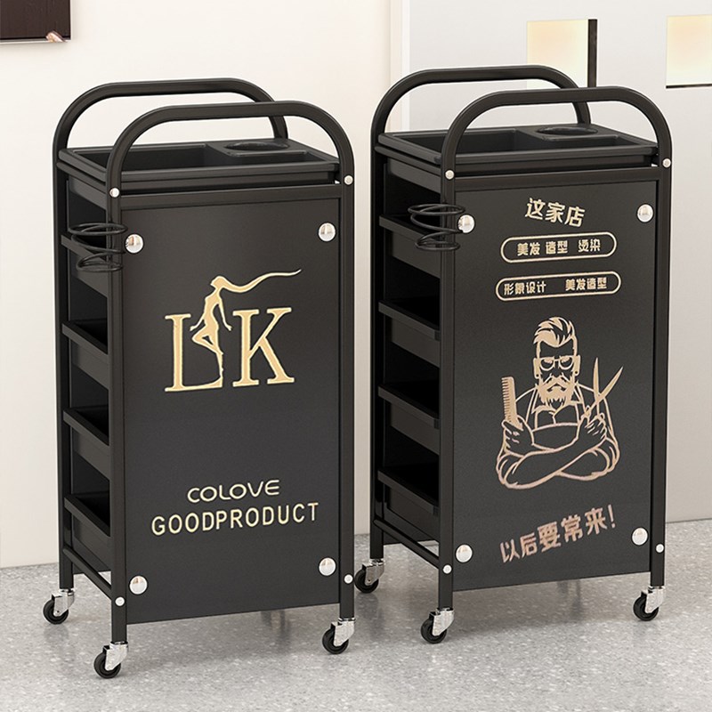 美发小推车发廊专用理发店工具柜子烫染工具车美甲车多功能收纳车