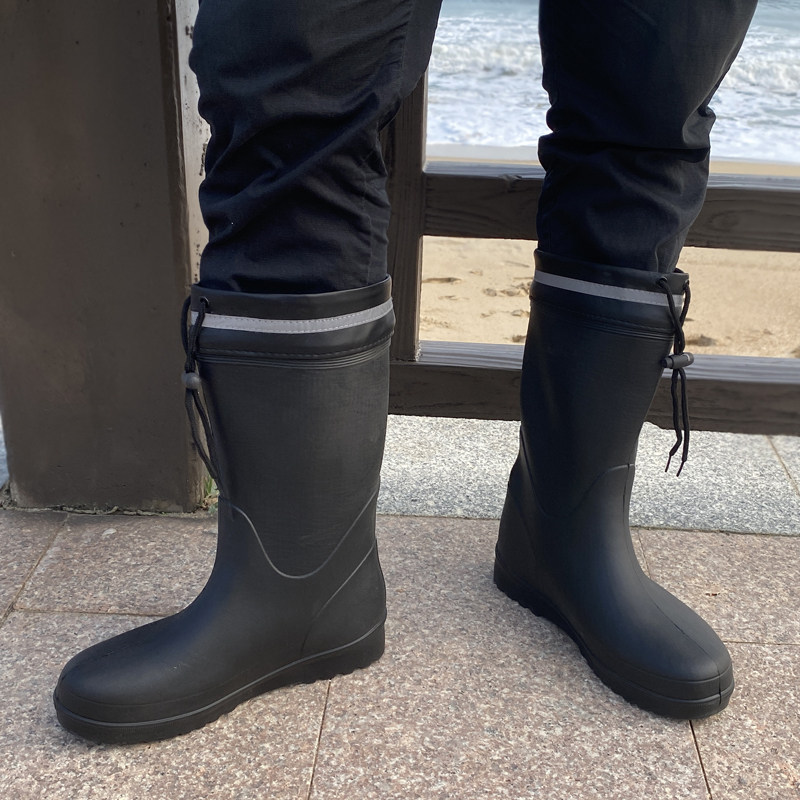 秋冬雨鞋男加绒保暖水靴防滑套鞋男士中筒钓鱼雨靴T防水鞋轻便胶