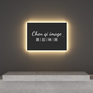 铁艺烤漆镂空灯箱LED广告牌背发光字店E铺logo民宿ins招牌门头定
