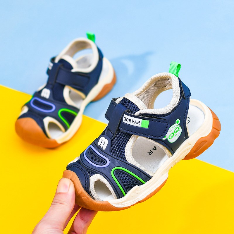 夏季女宝宝鞋子幼儿软底学步鞋1-3岁2小童机能鞋男童儿童包头凉鞋