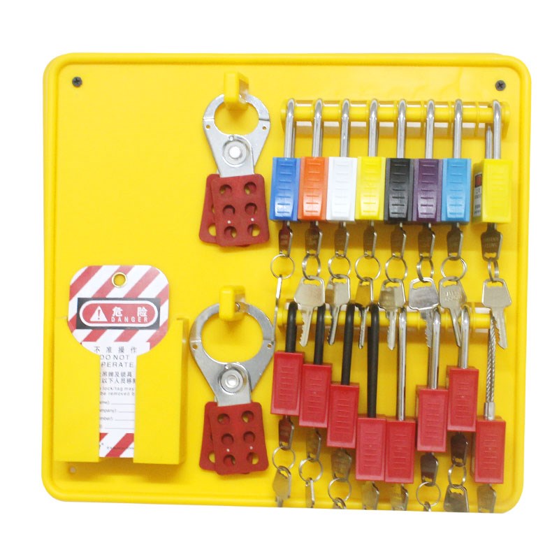 锁具塑料挂板PC黄色开放式一体式锁具工作站