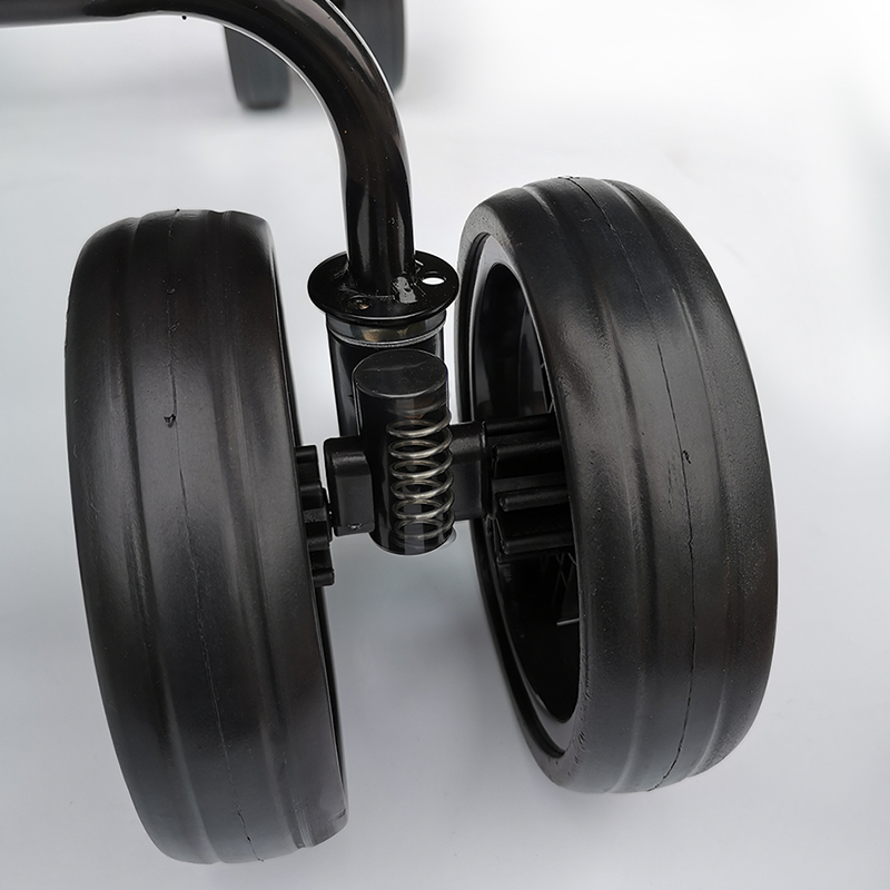 真藤推车轮子底盘底座发泡轮减震轮藤椅婴儿推车轮子带铁架